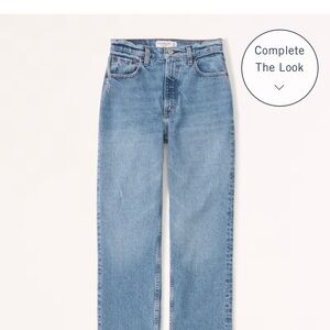 Ultra high rise straight jeans